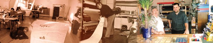 Banner M�hlendamm und neue Werkstatt